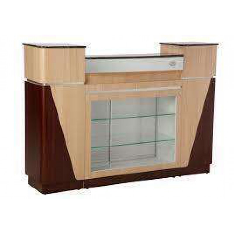 SPA Reception Desk, Ash.Rosewood.Aluminum, C-06ARA (NOT Included Shipping Charge)